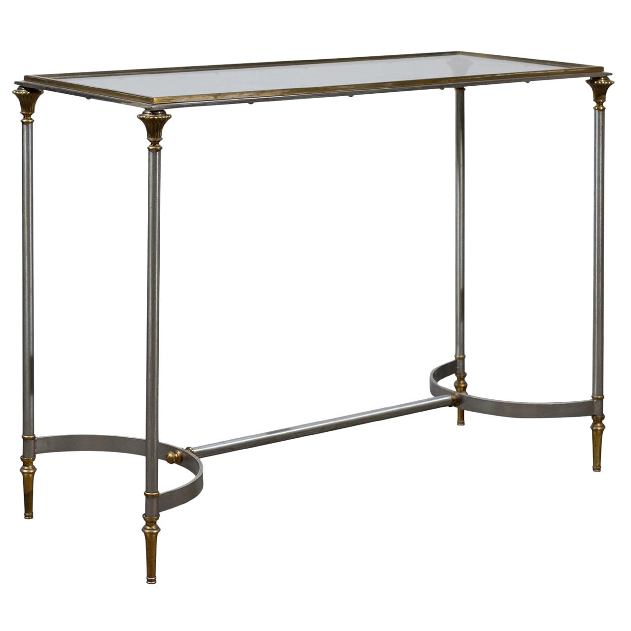Steel and Brass Console Table