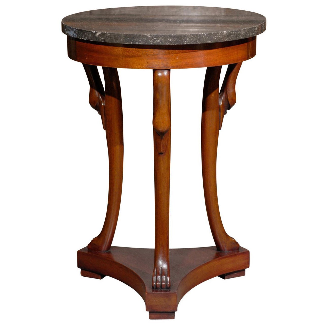 French Directoire Style Marble Top Guéridon Table from the Late 19th Century
