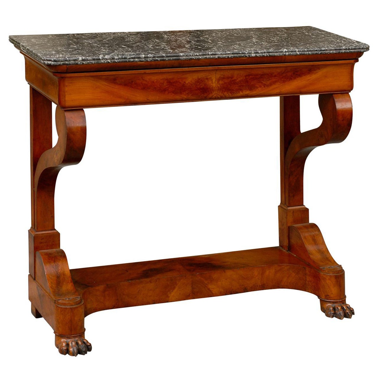 French Marble-Top Console Table