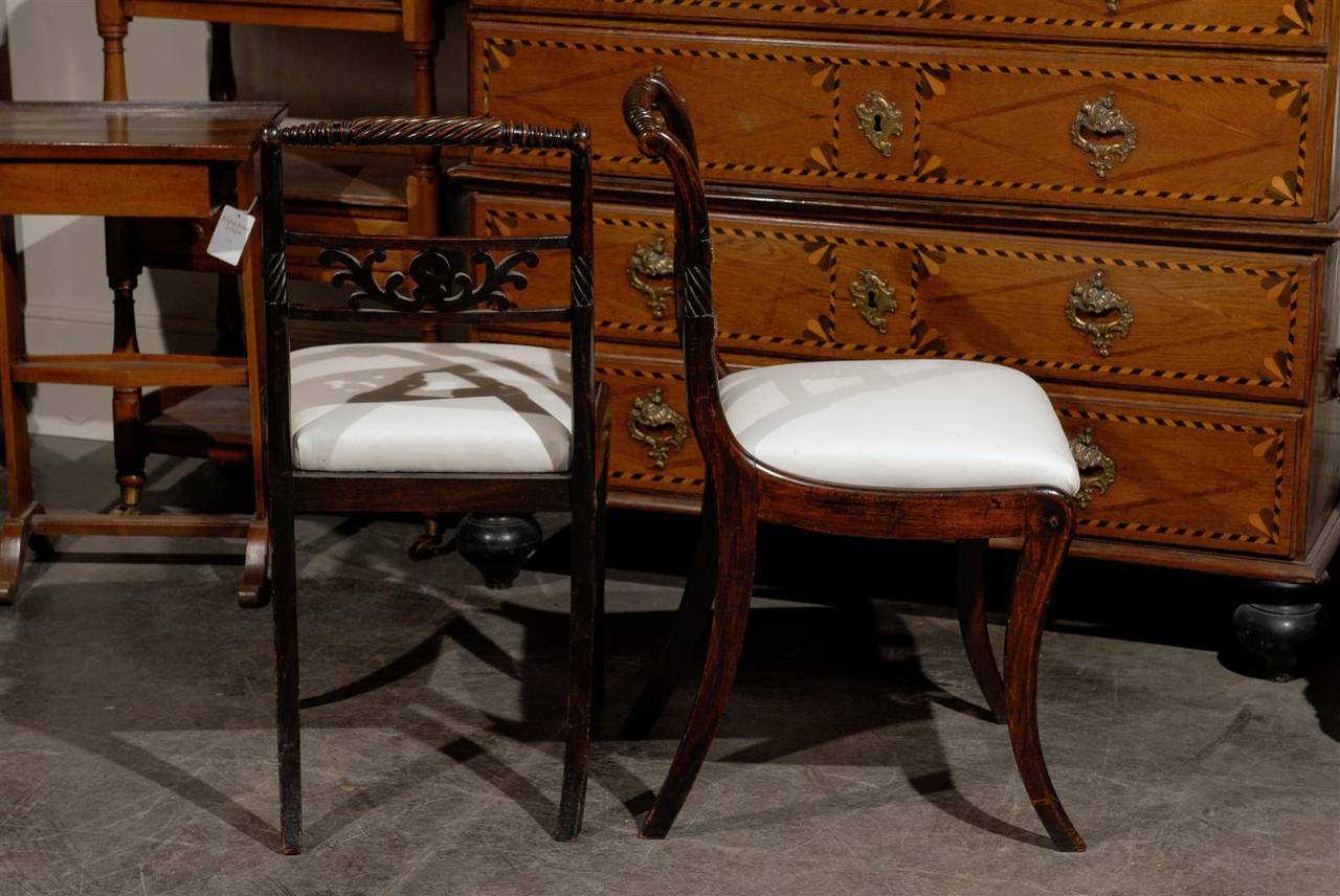 Pair of English Regency Side Chairs 1