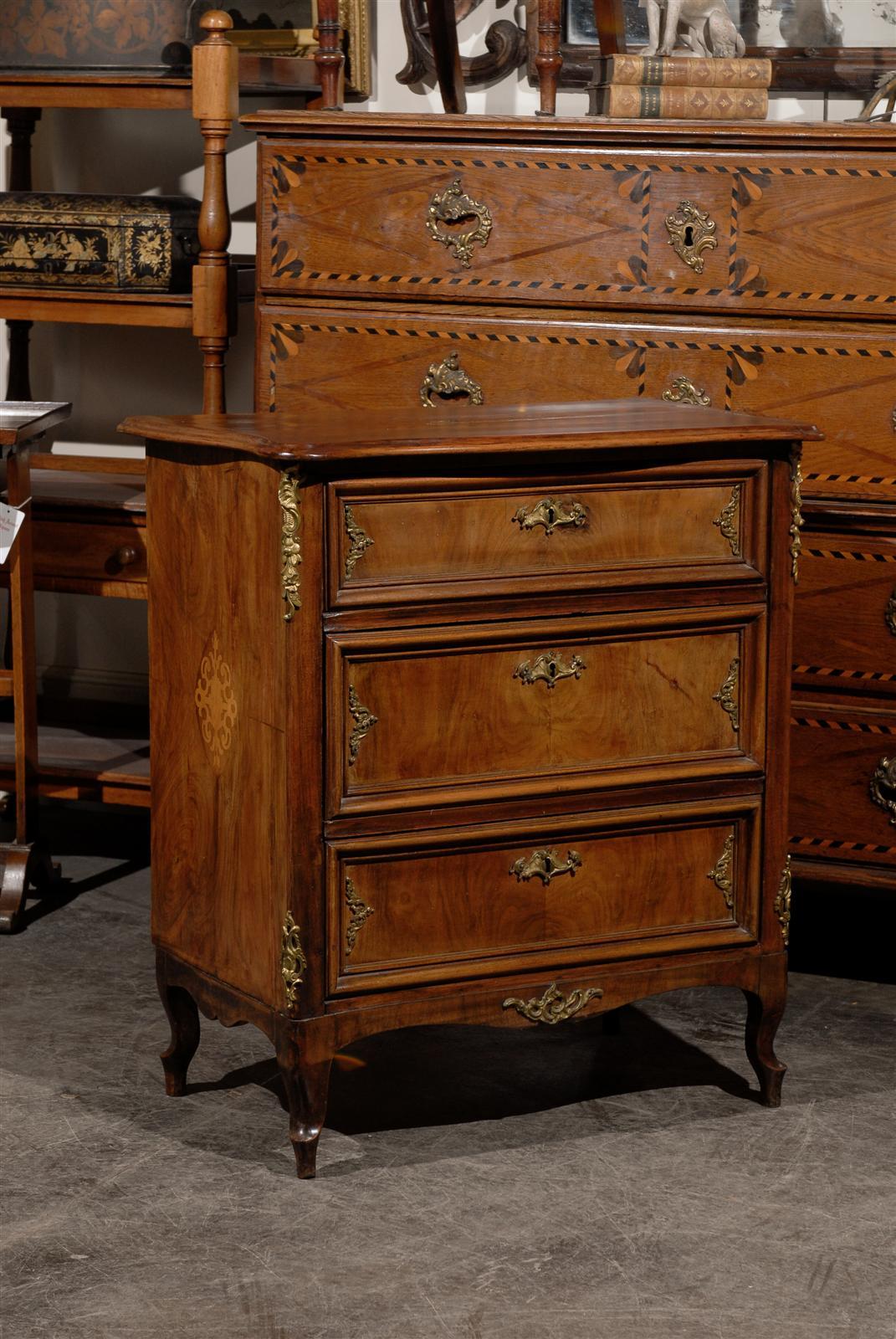 Small French Commode with Three Drawers