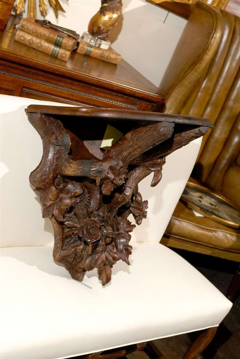 Black Forest Carved Shelf / Console / Bracket 1