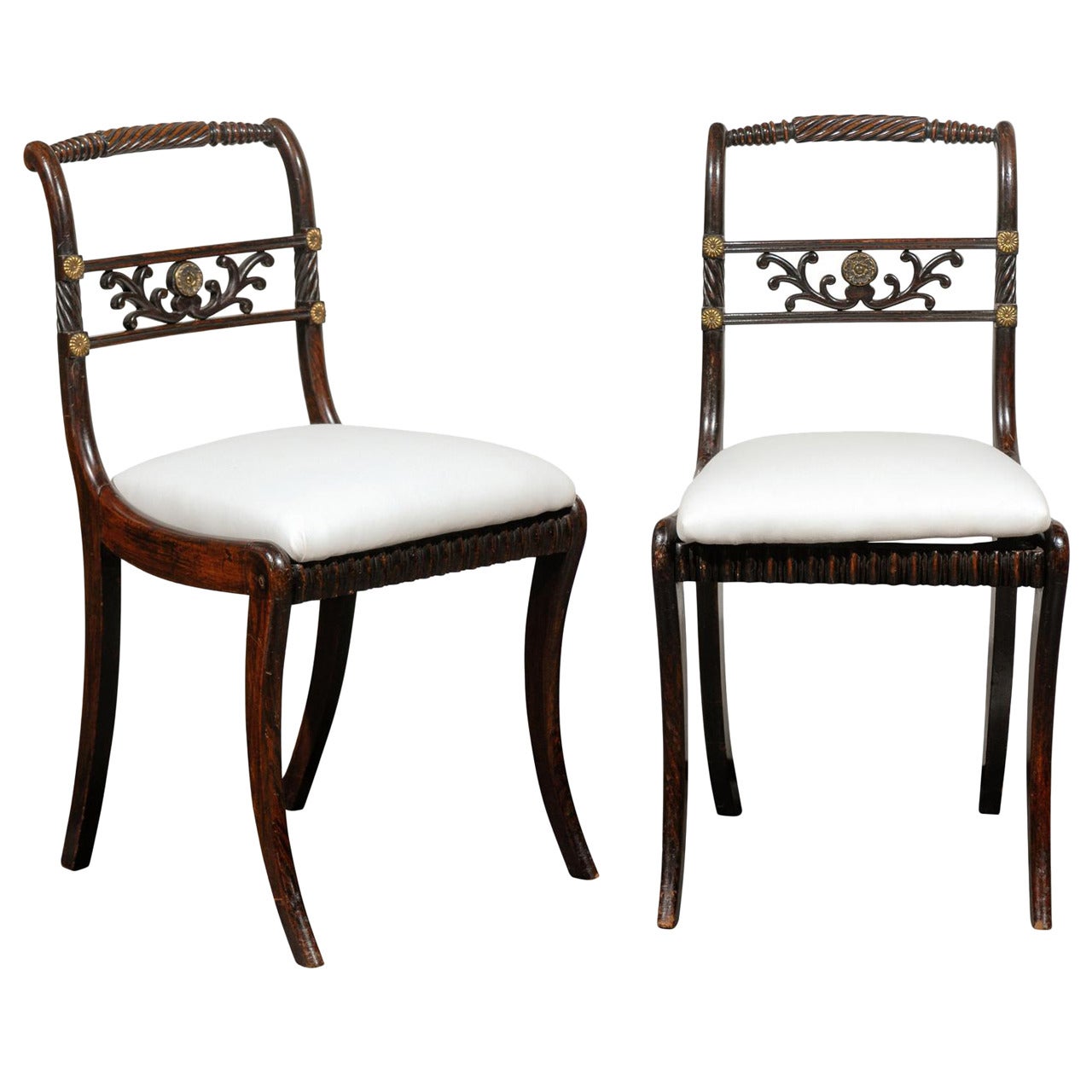 Pair of English Regency Side Chairs