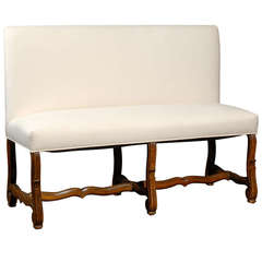Upholstered Bench/Settee with Back
