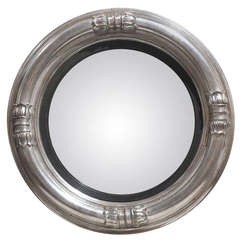 Antique Round Convex Bulls Eye Mirror