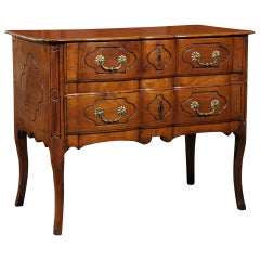 French Two-Drawer Commode with Serpentine Front from the Early 19th Century