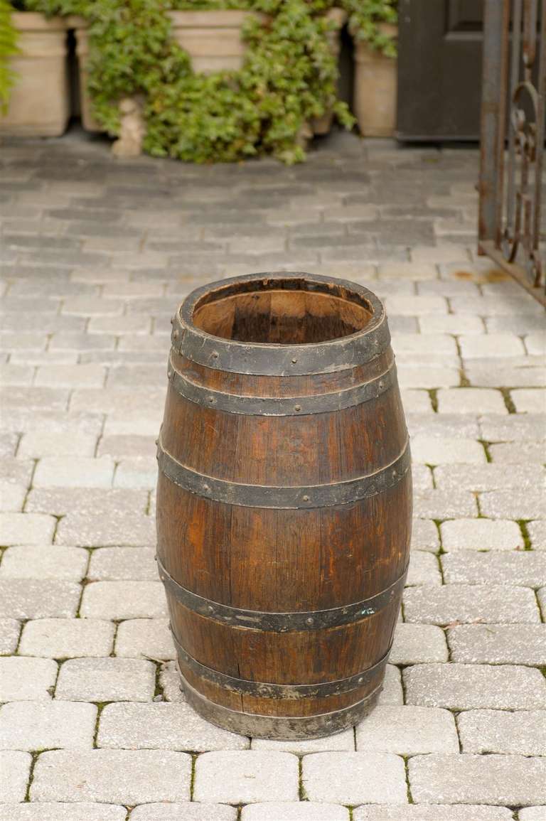 wooden barrels