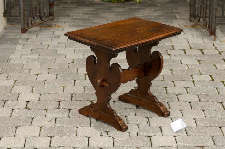 Early Italian table with great shape. Two available, priced separately.