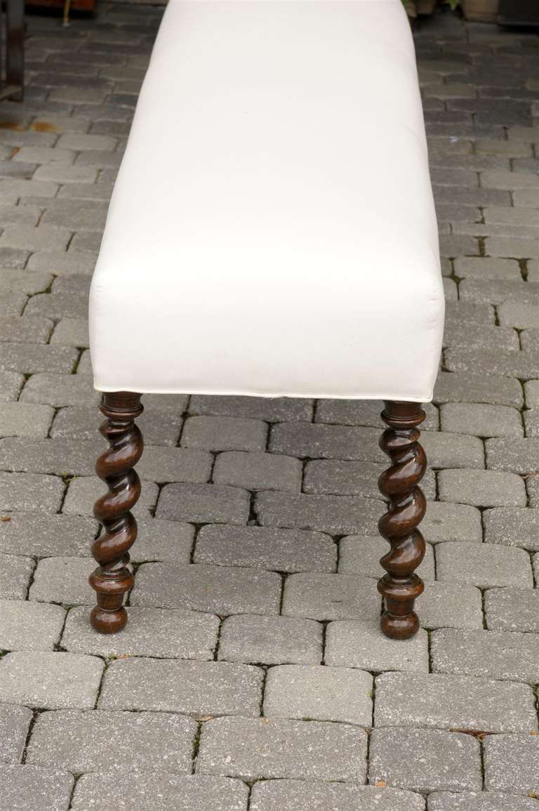 Wood Long Barley Twist Bench