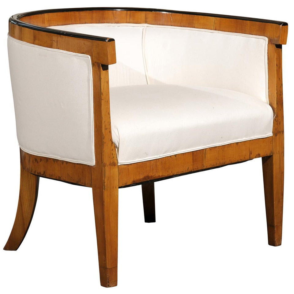Upholstered Biedermeier Chair