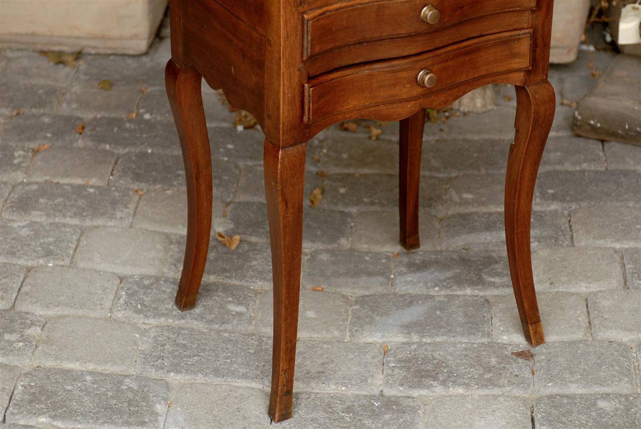 French Serpentine Front Marble Top Petite Commode from the Late 19th Century 6