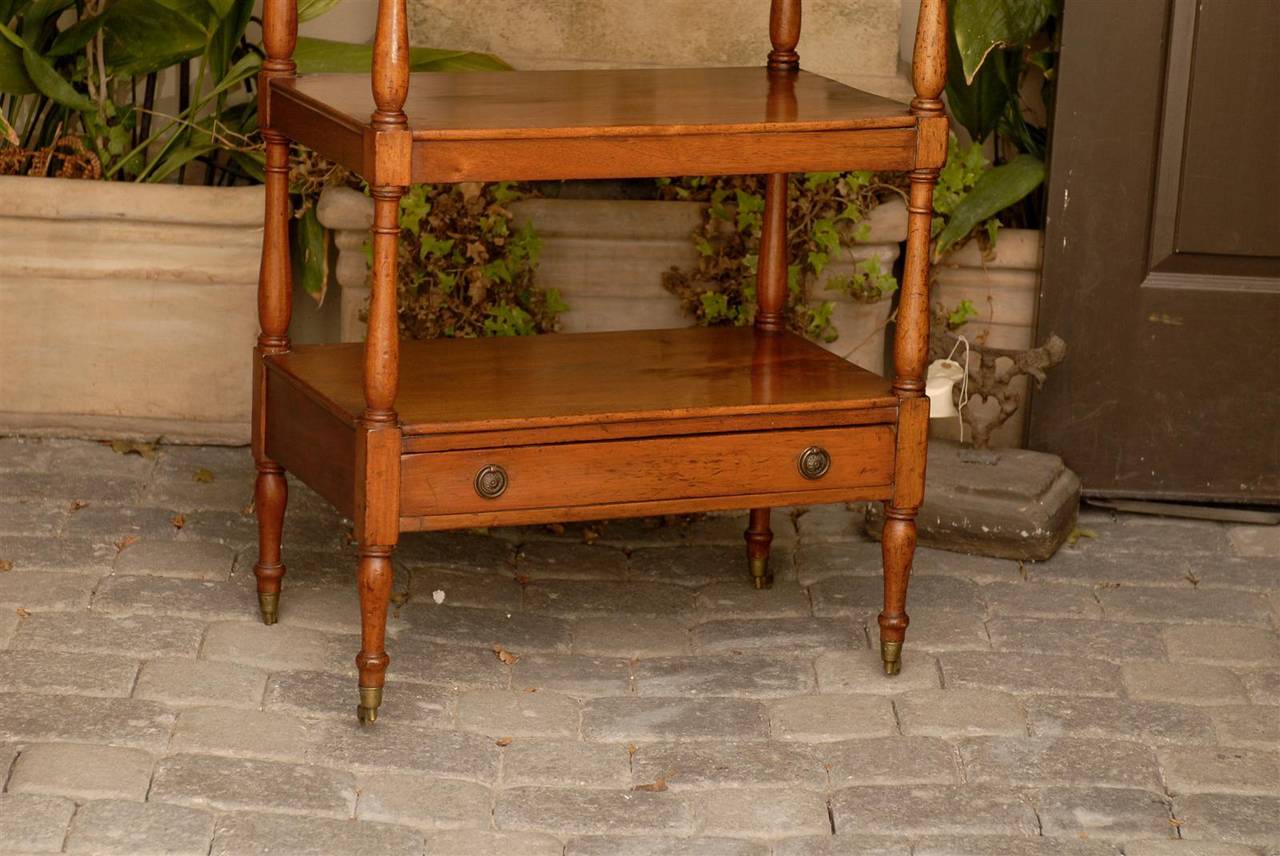 English 1870s Trolley with Four Shelves, Column Supports and Single Drawer 4