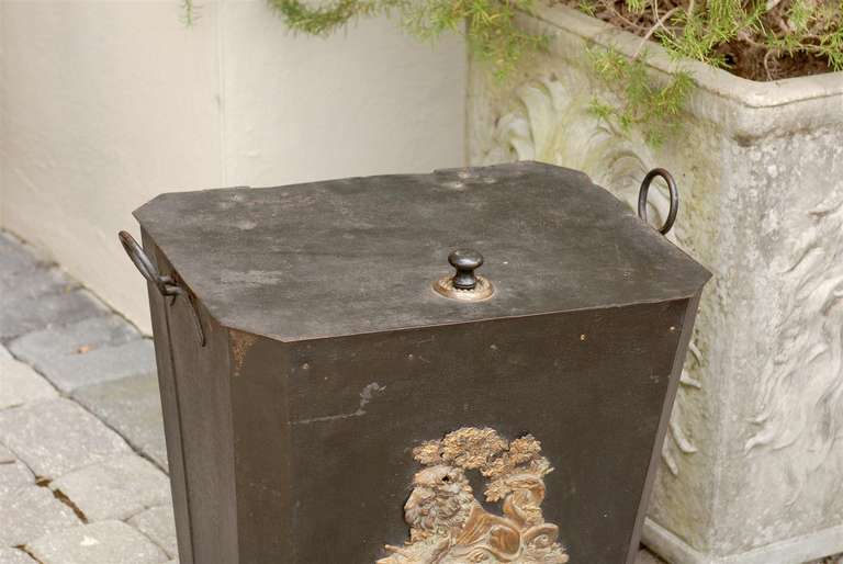 19th Century Tole Coal Hod
