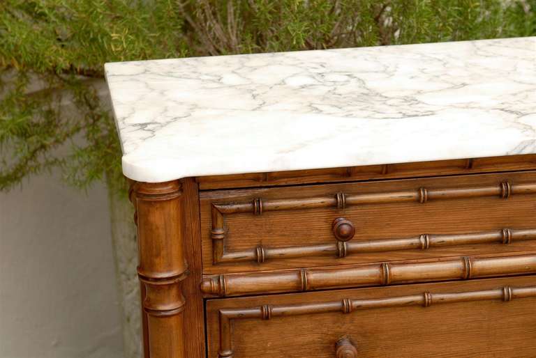 19th Century Faux Bamboo Chest