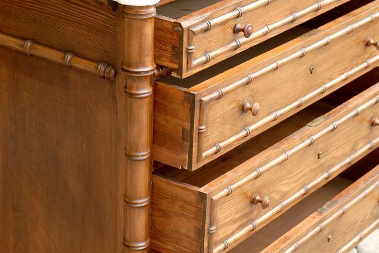 French Faux Bamboo Chest