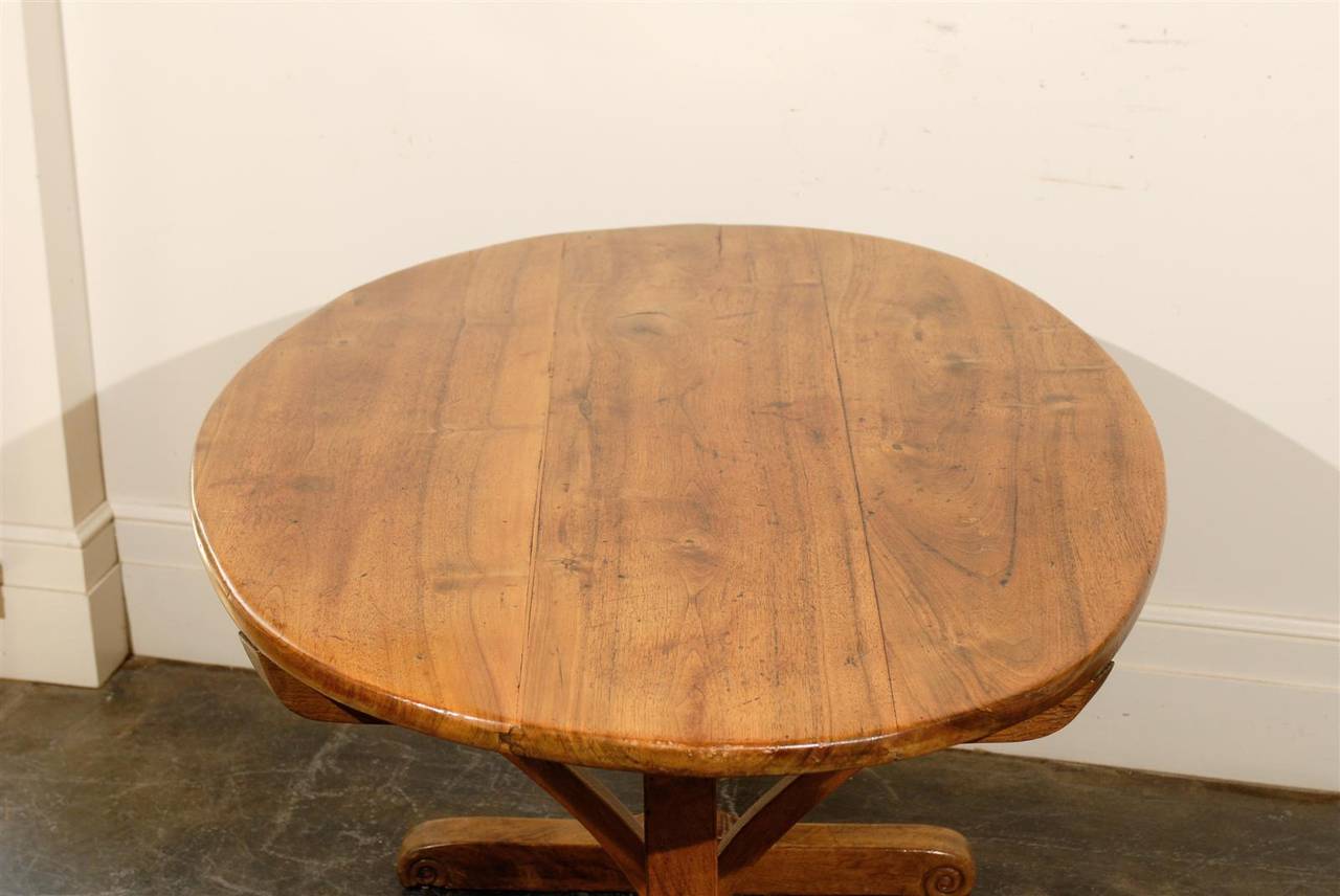 19th Century Oval French Wine Tasting Table