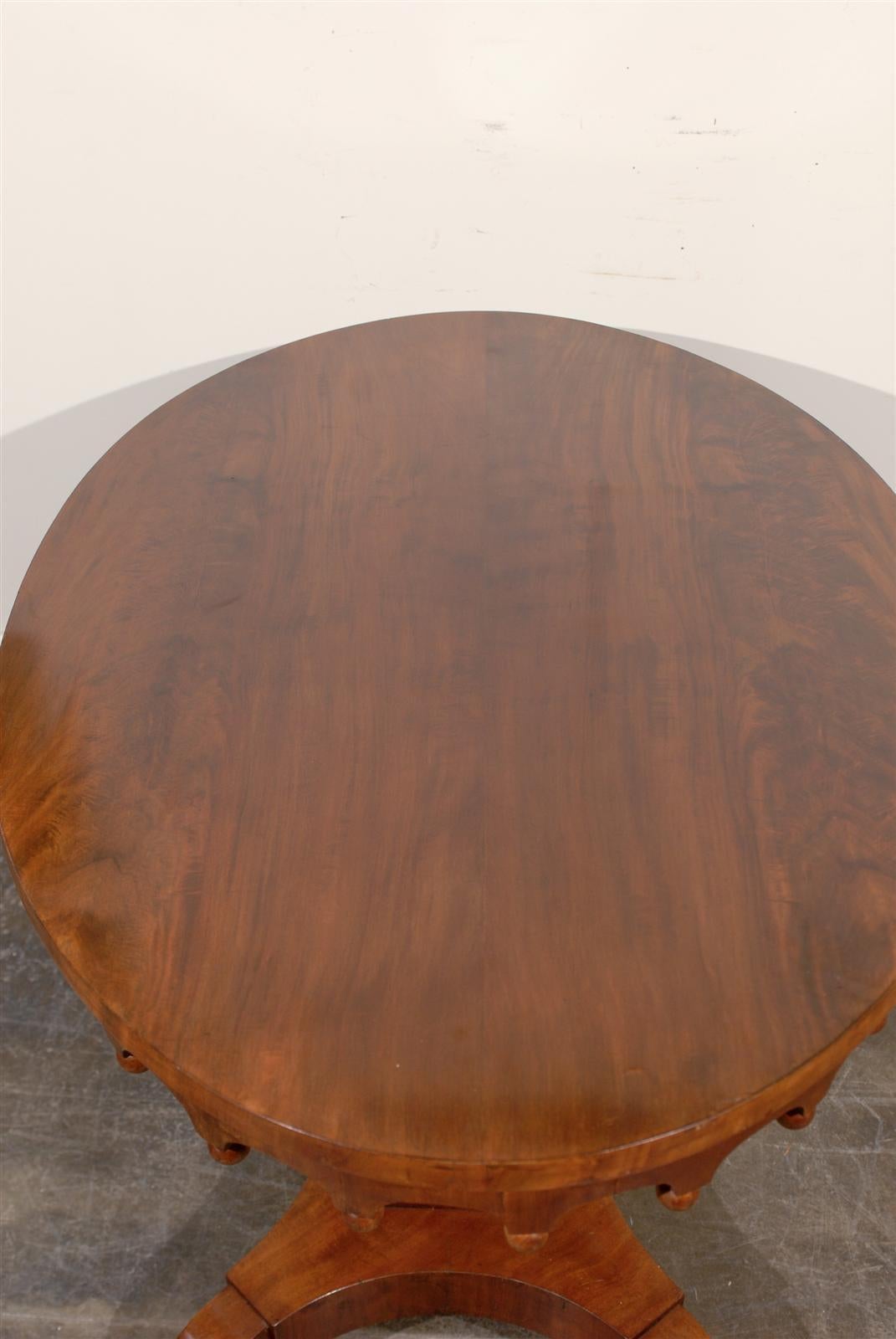 19th Century Oval Pedestal Table
