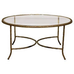Round Bronze Cocktail Table