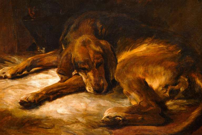 English Dog Oil Painting 1