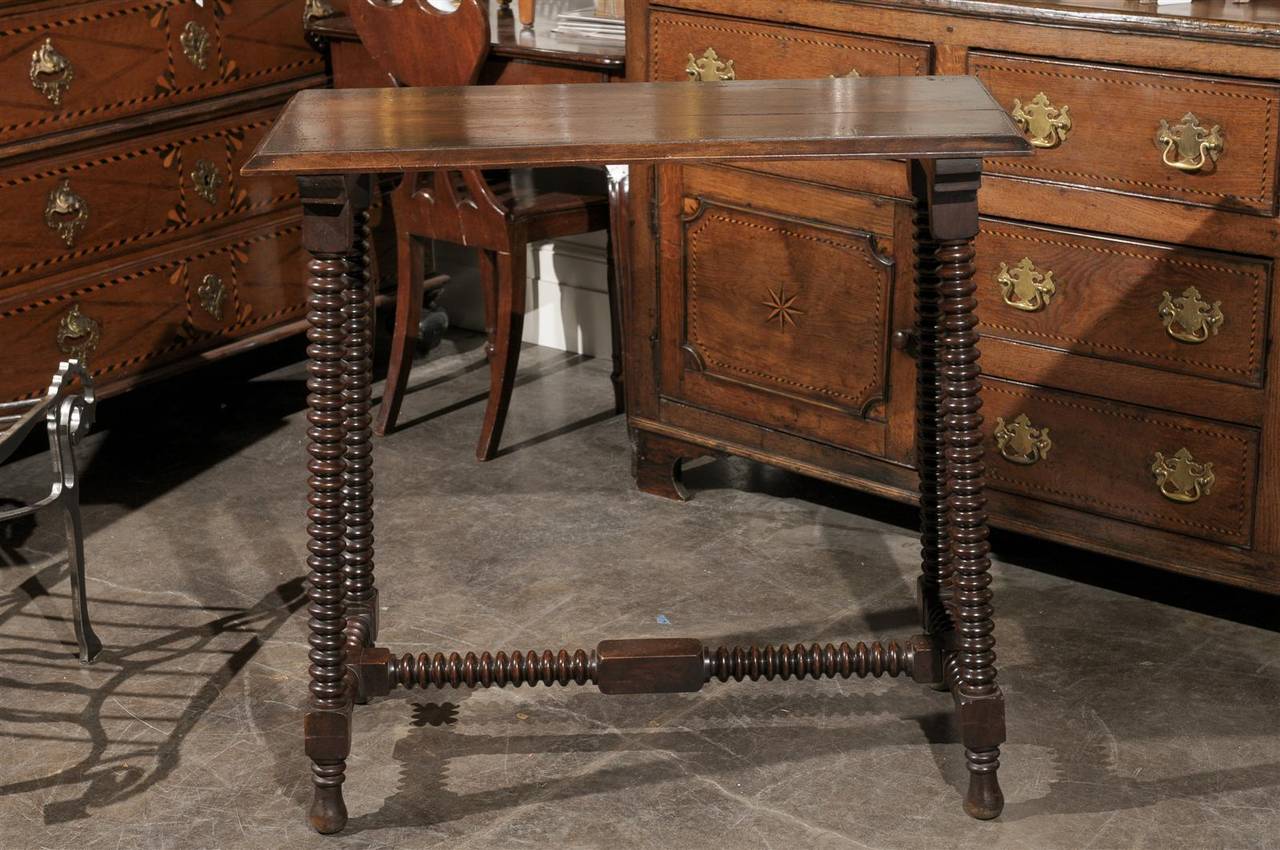 bobbin leg console table