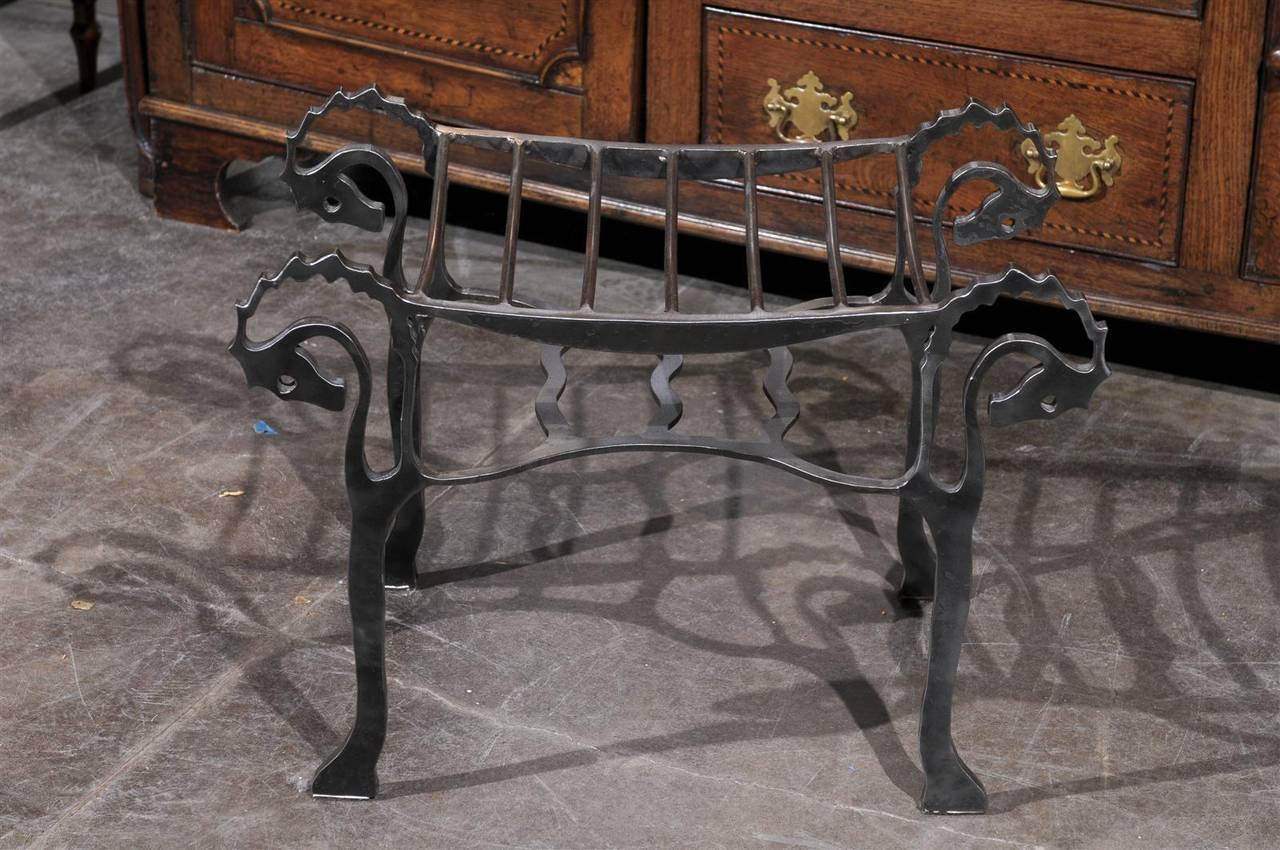 garden art iron cat benches