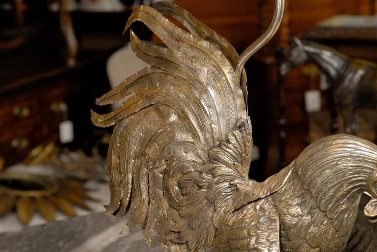 antique rooster lamp