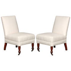 Antique Pair of Slipper Chairs
