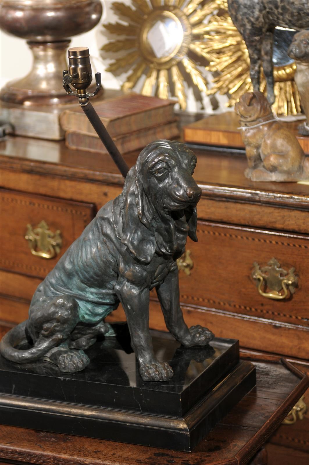 vintage dog lamp