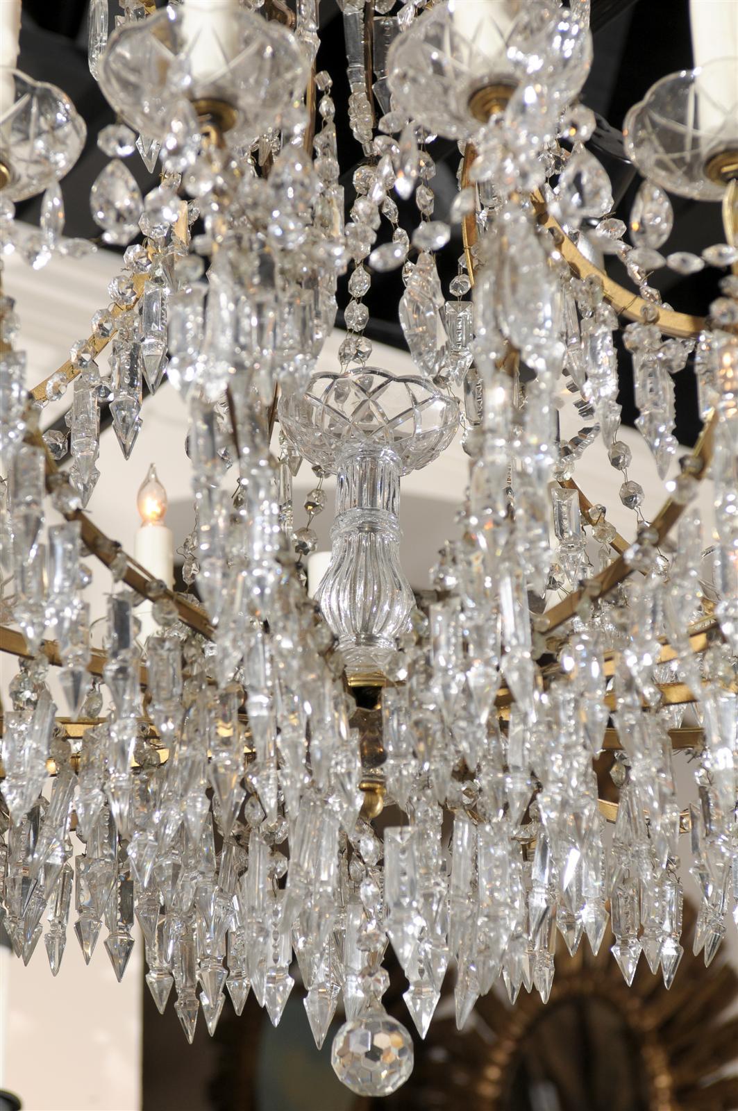 French Fifteen-Light Crystal Louis XV Style Chandelier from Early 20th Century 5