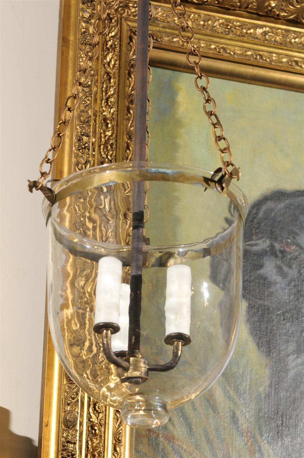 Glass Bell Jar Light Fixture