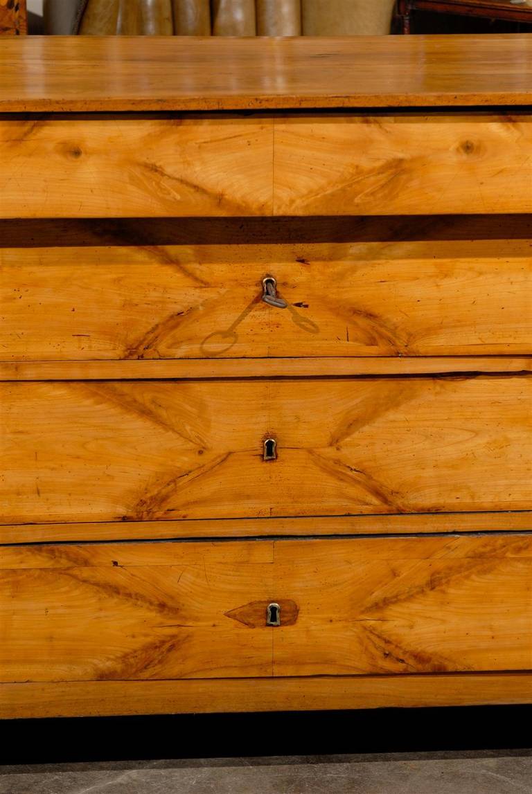 Early 19th Century, Empire Cherry Four-Drawer Commode with Volute Shaped Legs 2