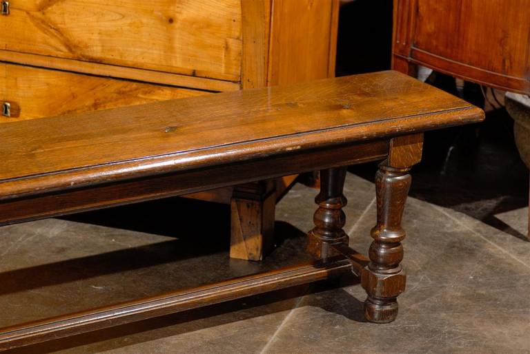 20th Century Long Wooden Bench