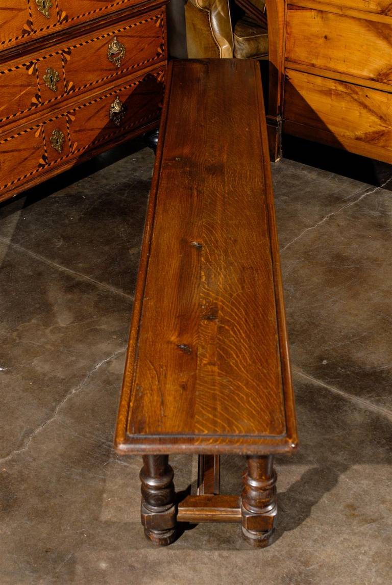 French Long Wooden Bench