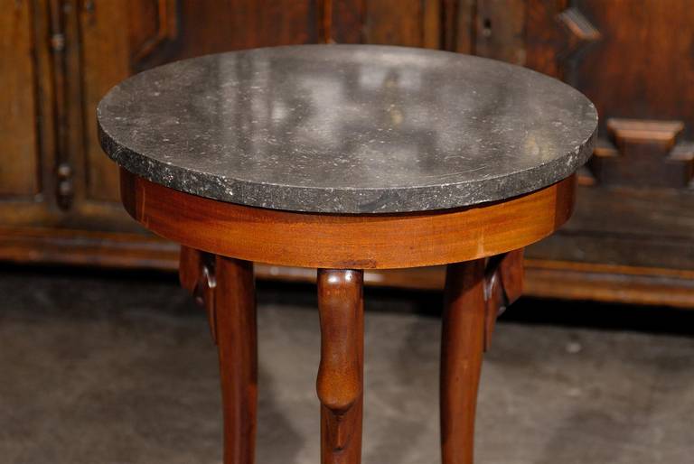 French Directoire Style Marble Top Guéridon Table from the Late 19th Century 4