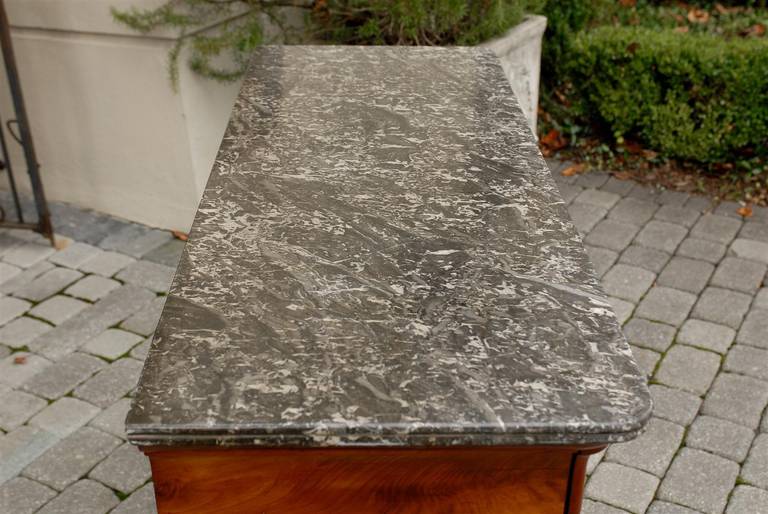 French Marble-Top Console Table 1