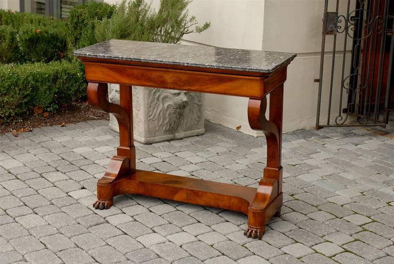 French Marble-Top Console Table 6