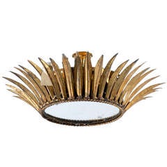 Gilt Metal Light Fixture