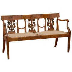 Bench with Carved Back