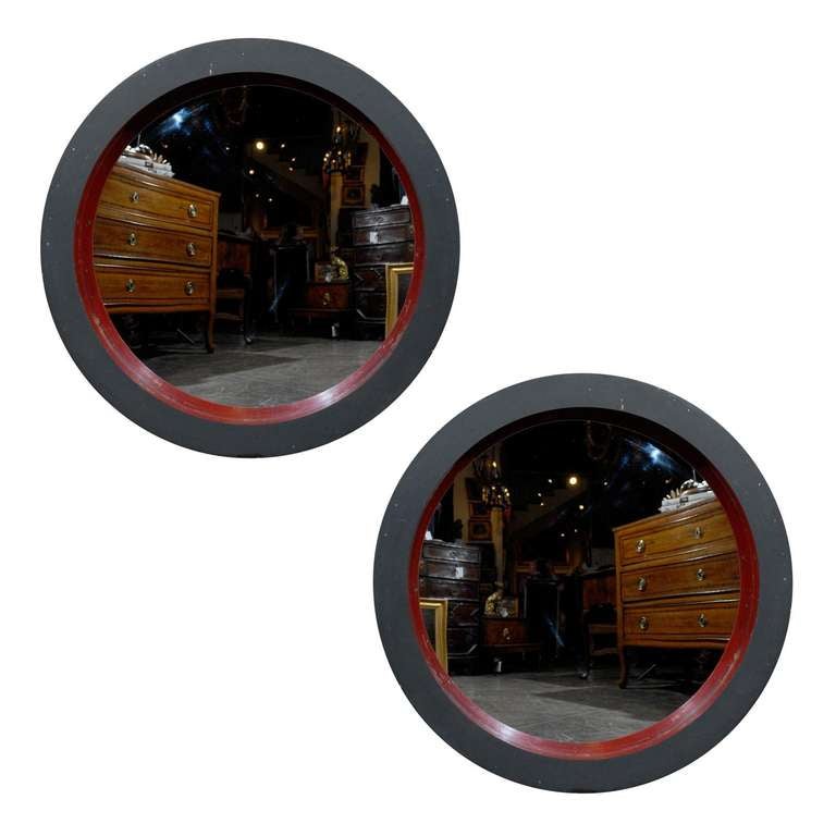 Pair of Round Convex Mirrors