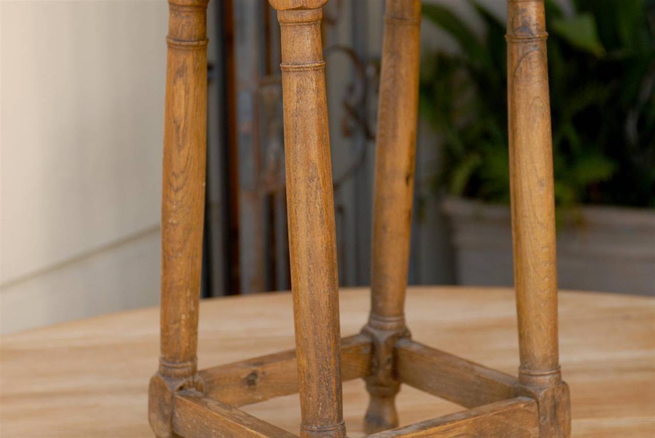 French Four Legged Pegged Stool or Pedestal from the Late 19th Century 4