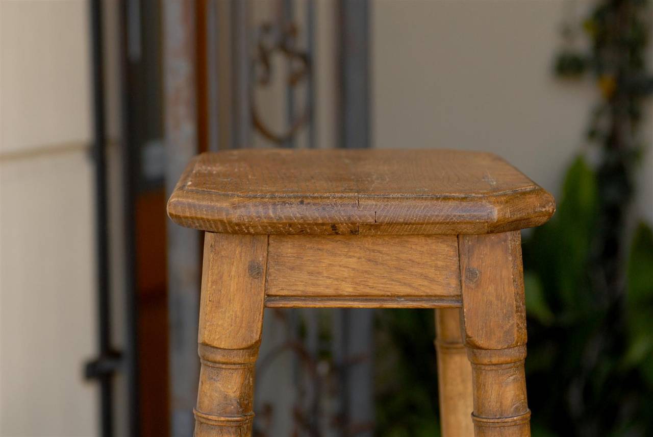 French Four Legged Pegged Stool or Pedestal from the Late 19th Century 2