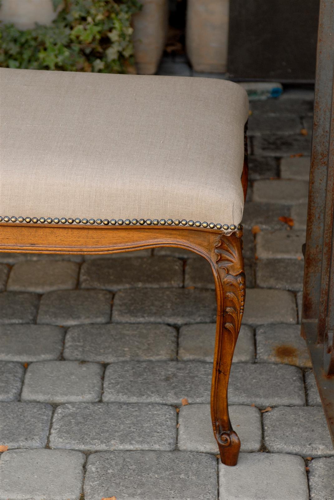 French Cabriole Leg Bench at 1stDibs