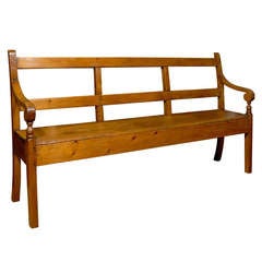 Antique French Bench with Back
