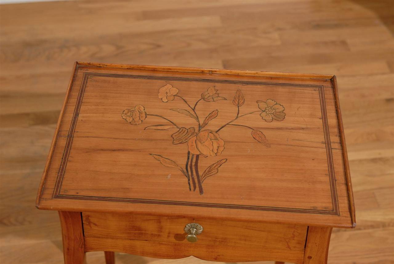 French Inlay Side Table 1