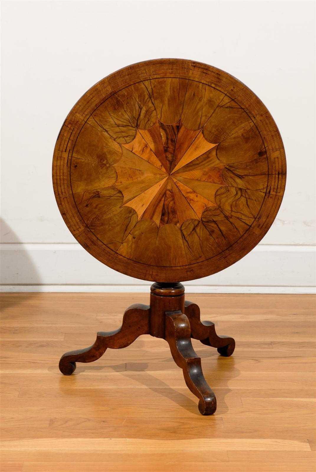 Italian Round Low Tilt-Top Table