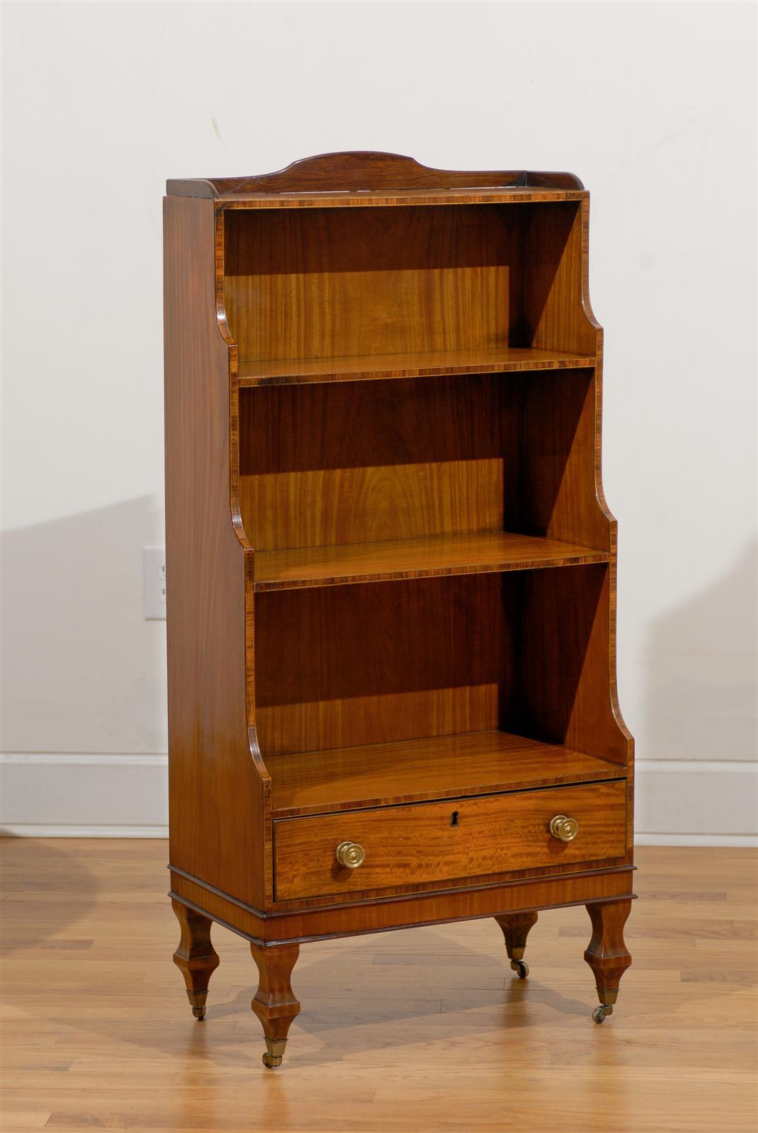 Pair of English Waterfall Bookcases