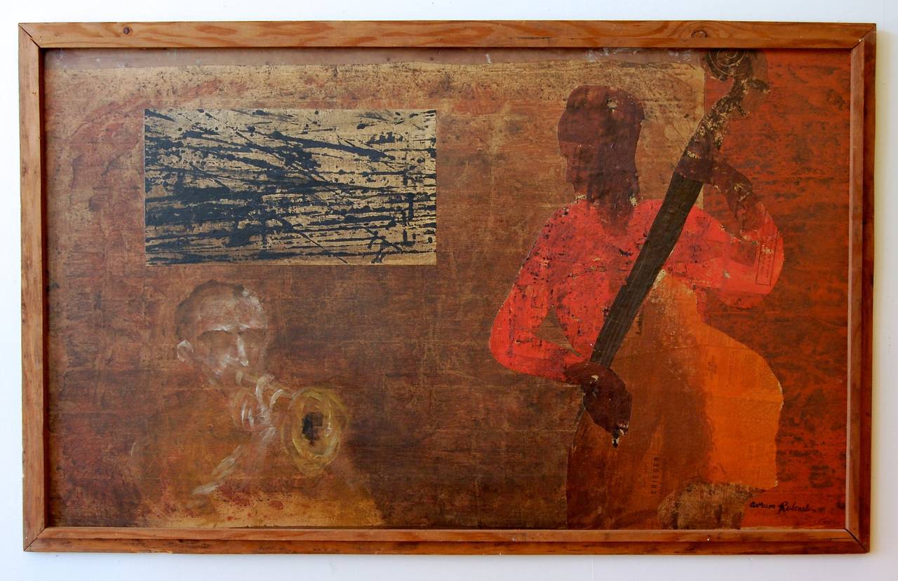 Abstract Jazz Painting by Avrum Rubenstein In Excellent Condition In San Francisco, CA