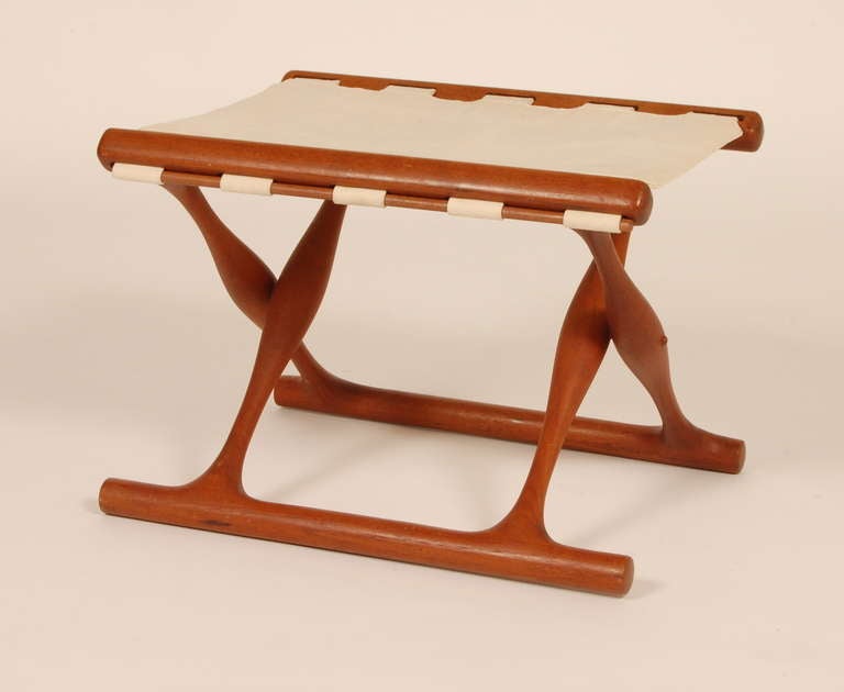 Scandinavian Modern Poul Hundevad Folding Stool