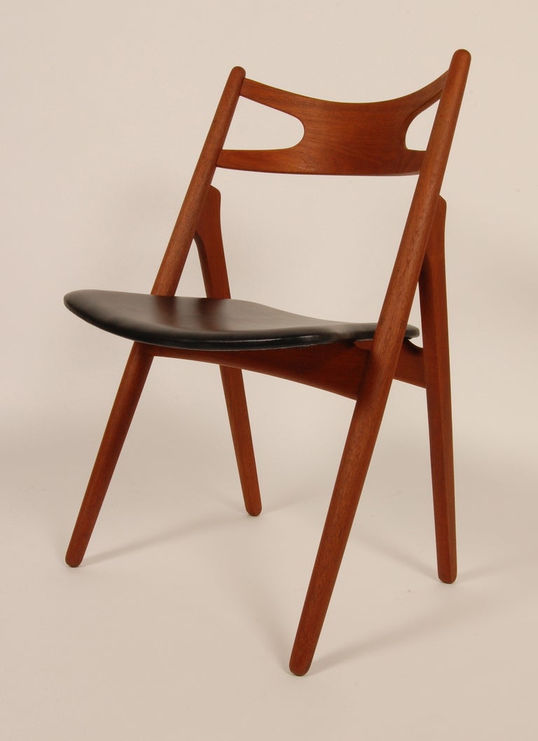 Danish Hans Wegner Sawback Chairs CH 29