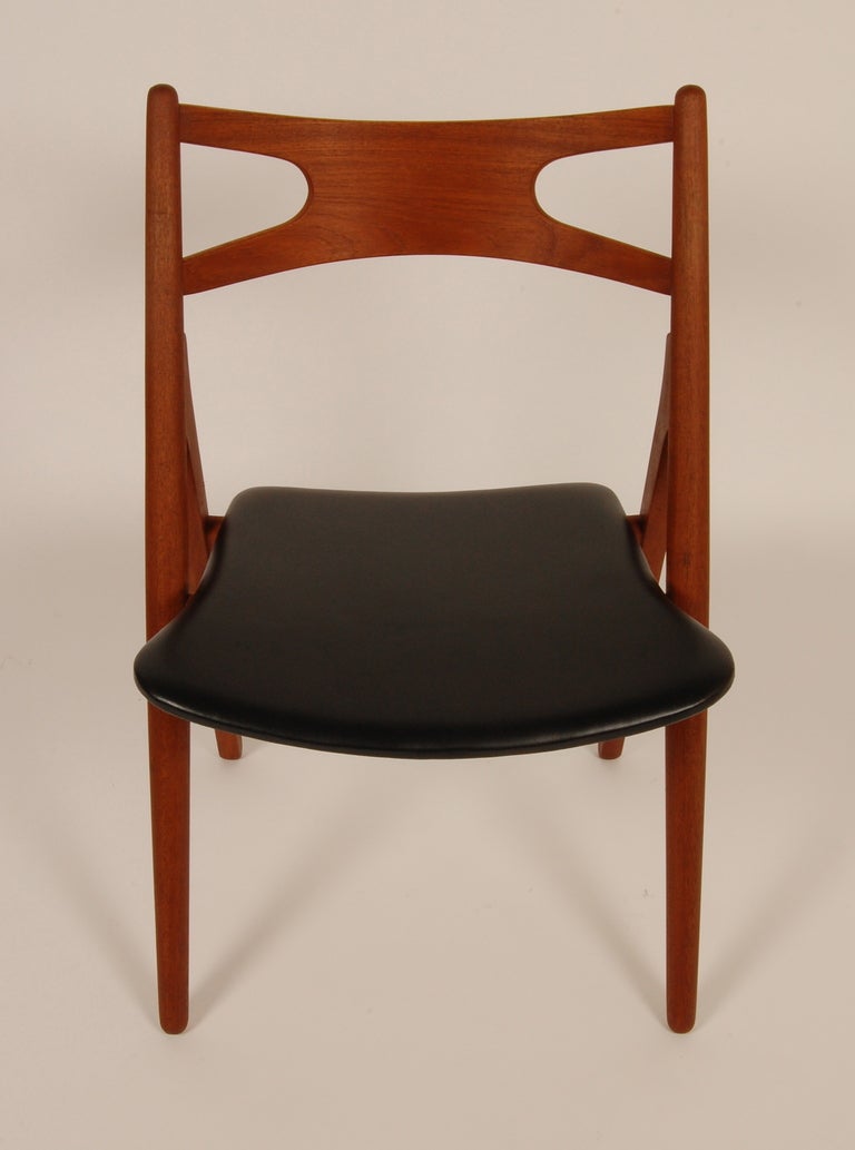 Hans Wegner Sawback Chairs CH 29 In Excellent Condition In San Francisco, CA